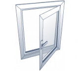 Ventanas y puertas de PVC modelo abatible vertical
