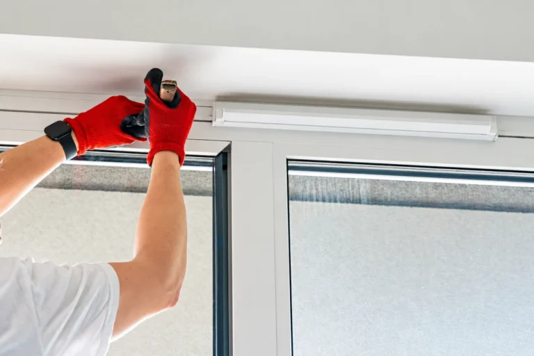 Profesional cambiando el cristal de una ventana de PVC