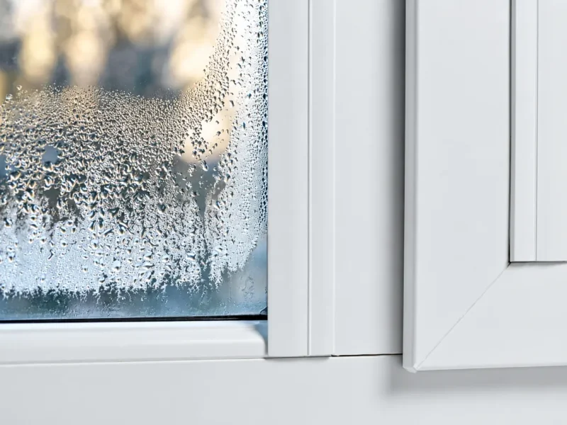 Condensación entre cristales de una ventana de doble vidrio