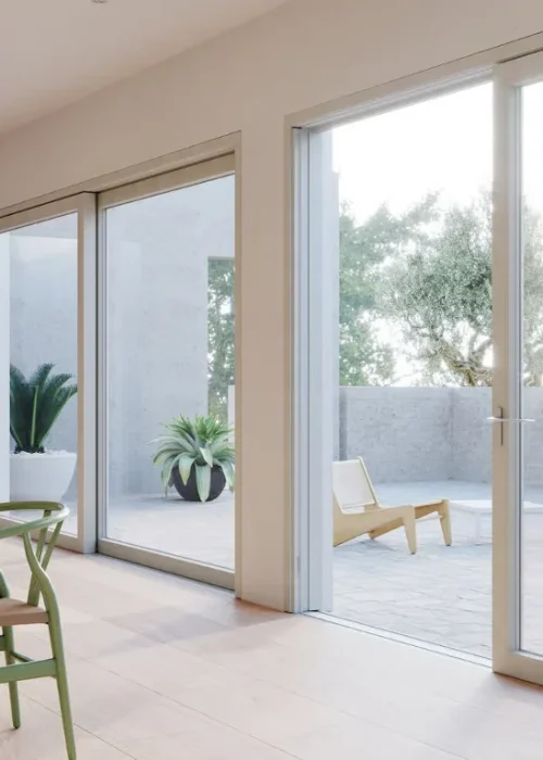 Puerta de PVC con acabado moderno